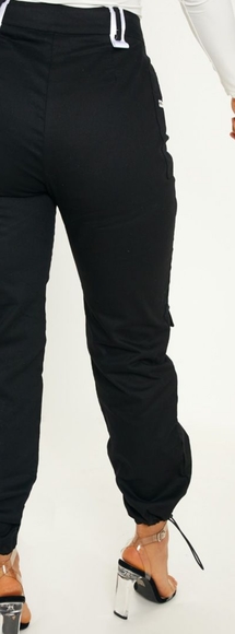 NWT Trendy Black Cargo Pant US Size 6 UK Size 10 - Picture 3 of 8